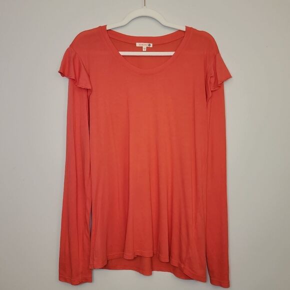 Anthropologie Sundry Ruffle Sleeve Top - Picture 2 of 5